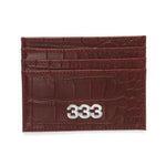 MAROON CROCODILE CARDHOLDER
