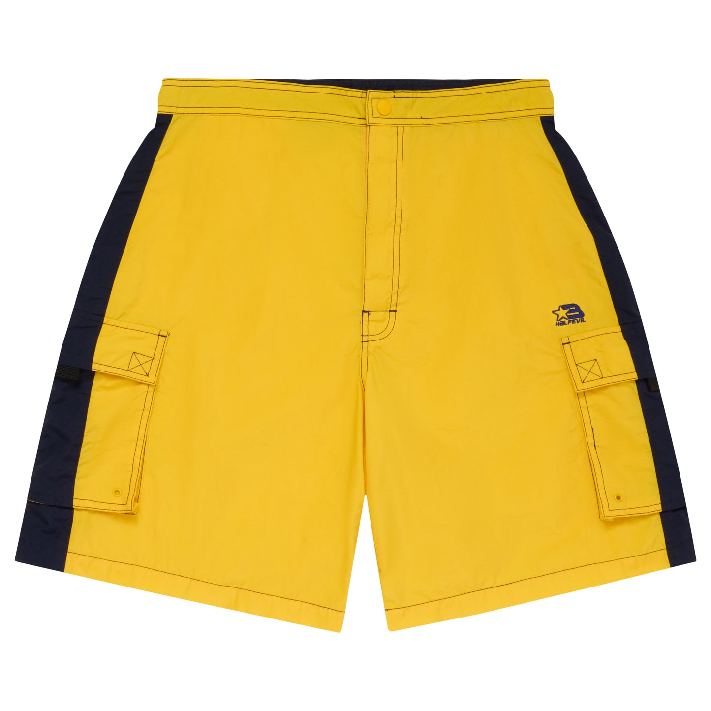 YELLOW CARGO SHORTS