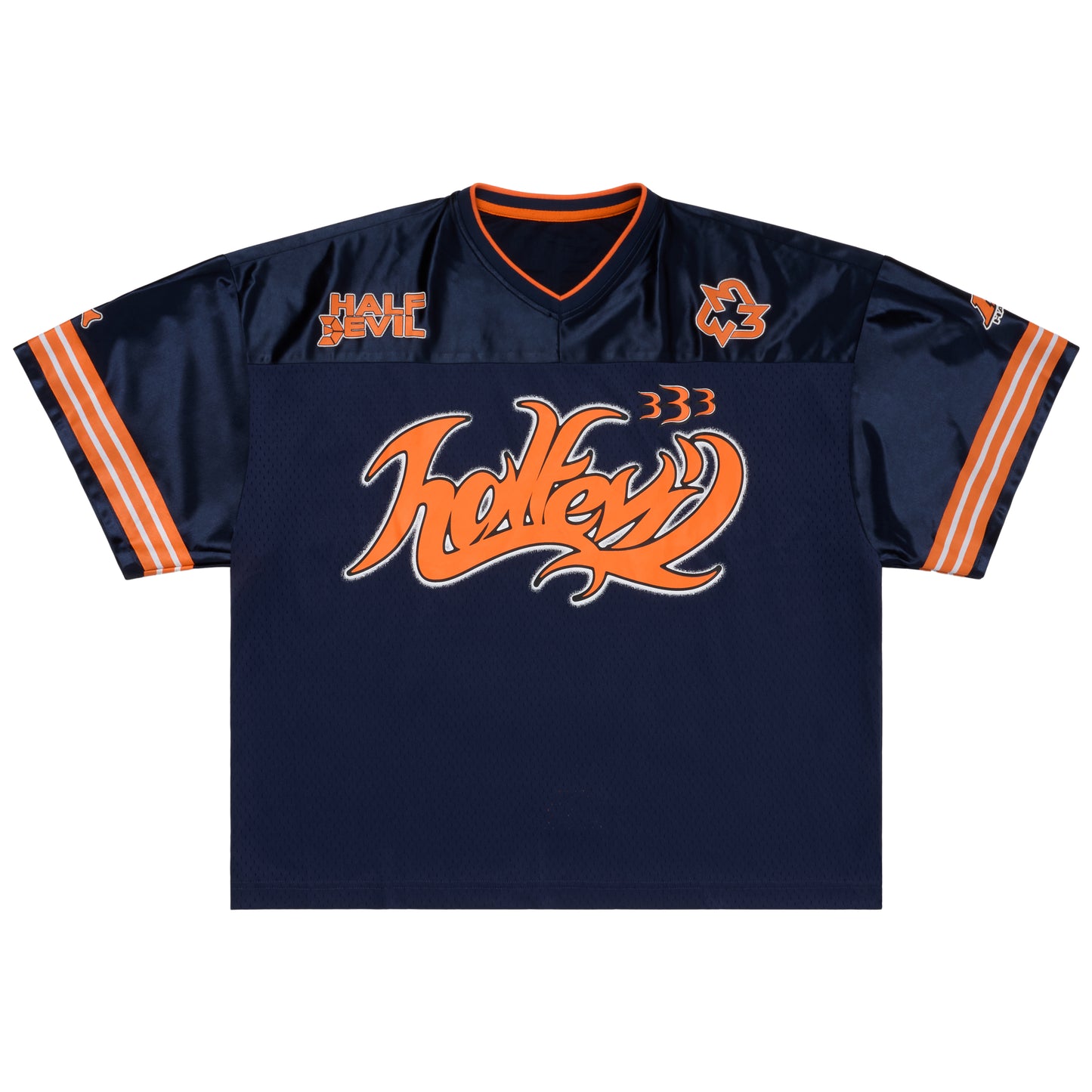 EVIL STATE FOOTBALL JERSEY NAVY ORANGE