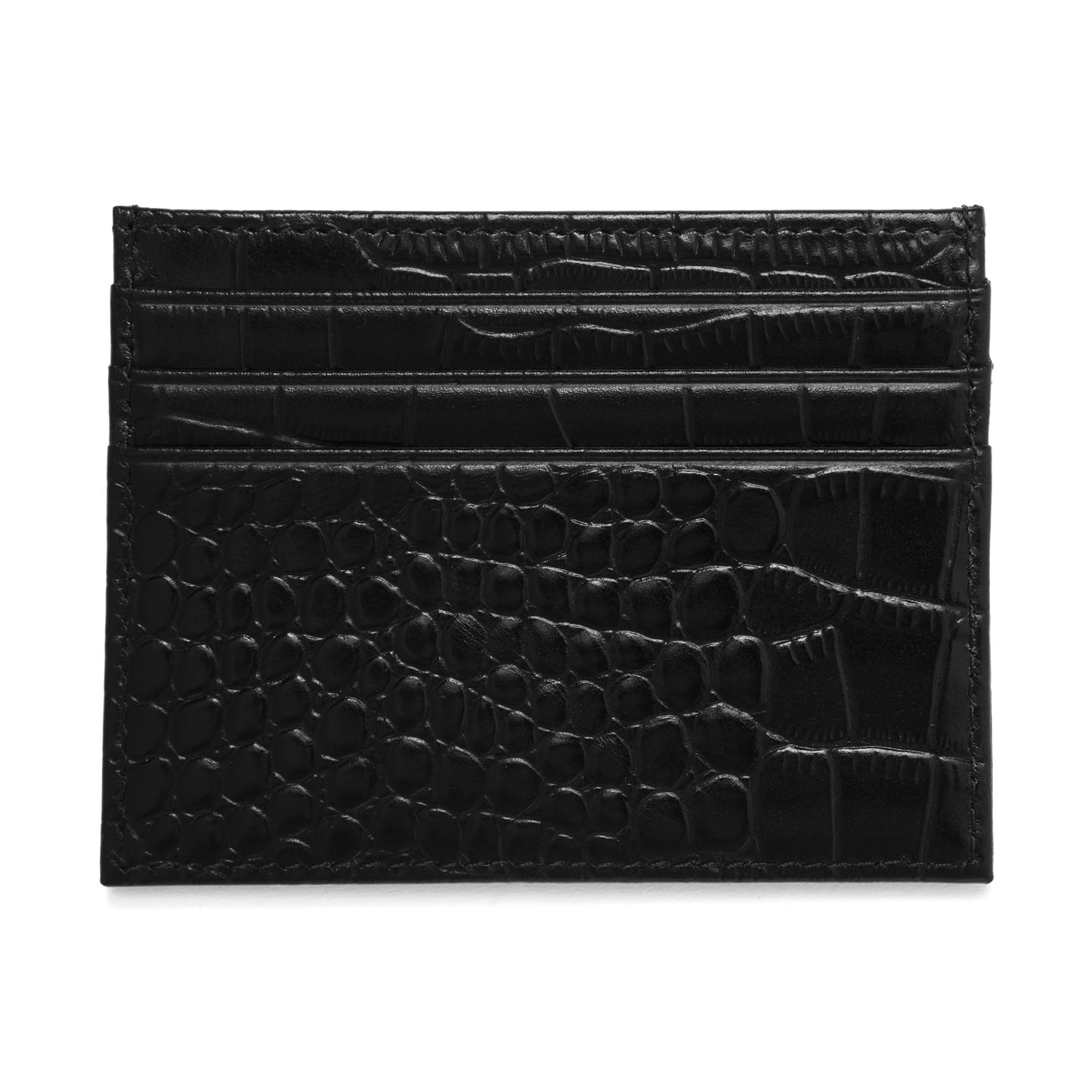 BLACK CROCODILE CARDHOLDER