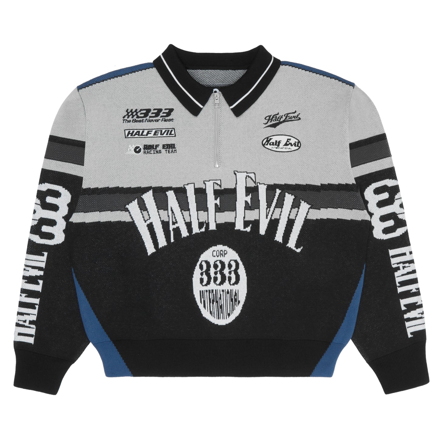 KNIT RACING SWEATER
