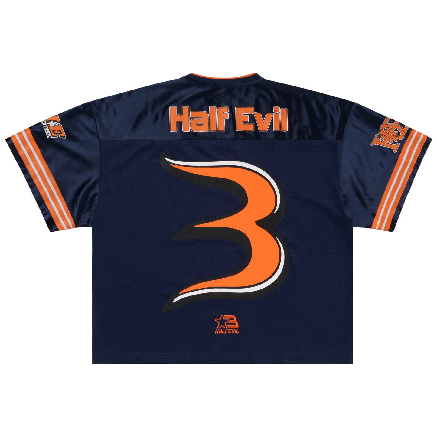 EVIL STATE FOOTBALL JERSEY NAVY ORANGE