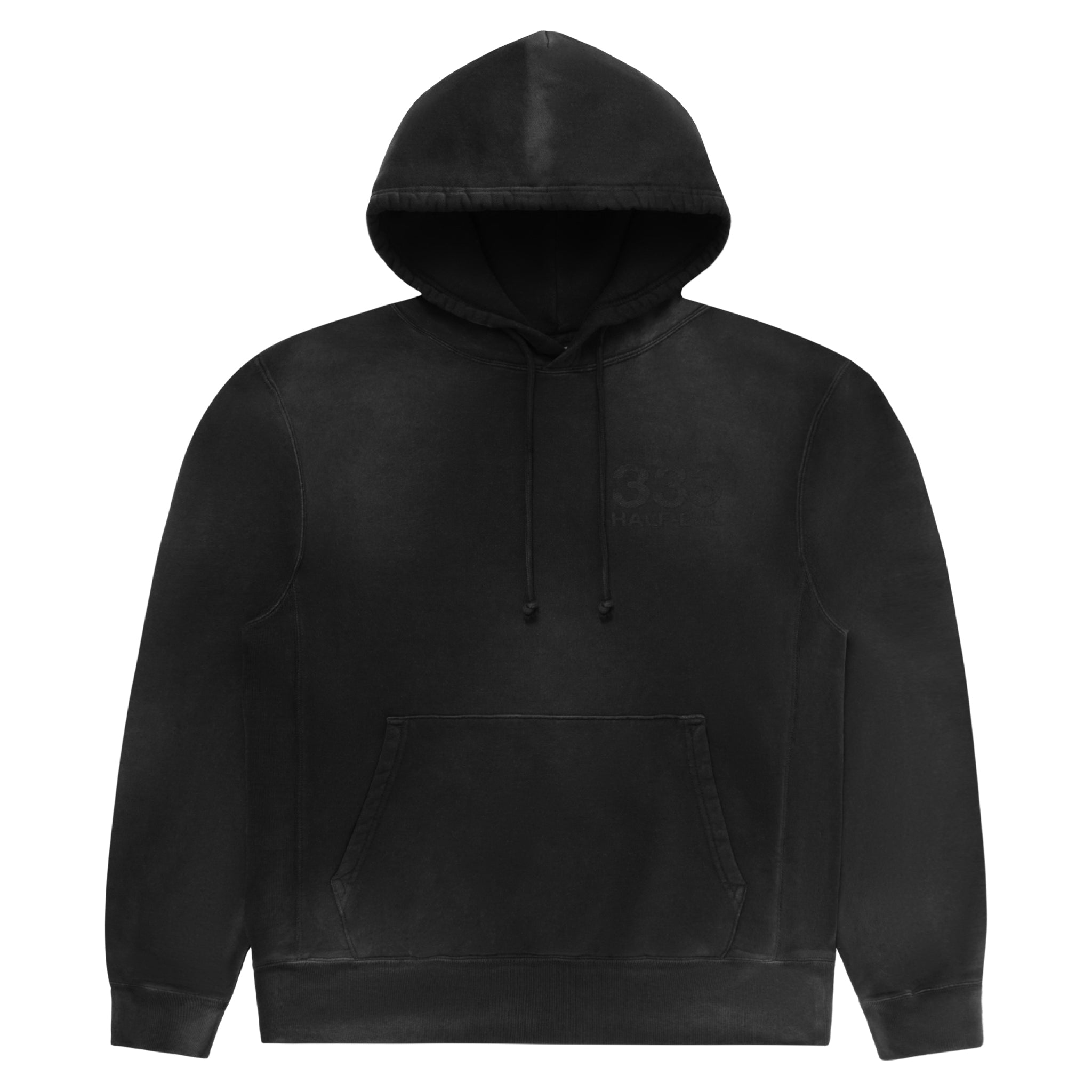 VINTAGE BLACK LOGO HOODIE – HALF EVIL