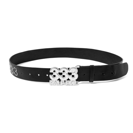 LOGO BUCKLE LEATHER BELT