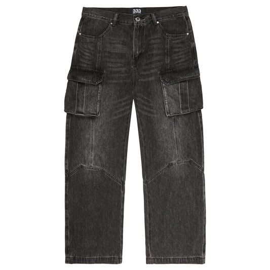 BLACK CARGO DENIM