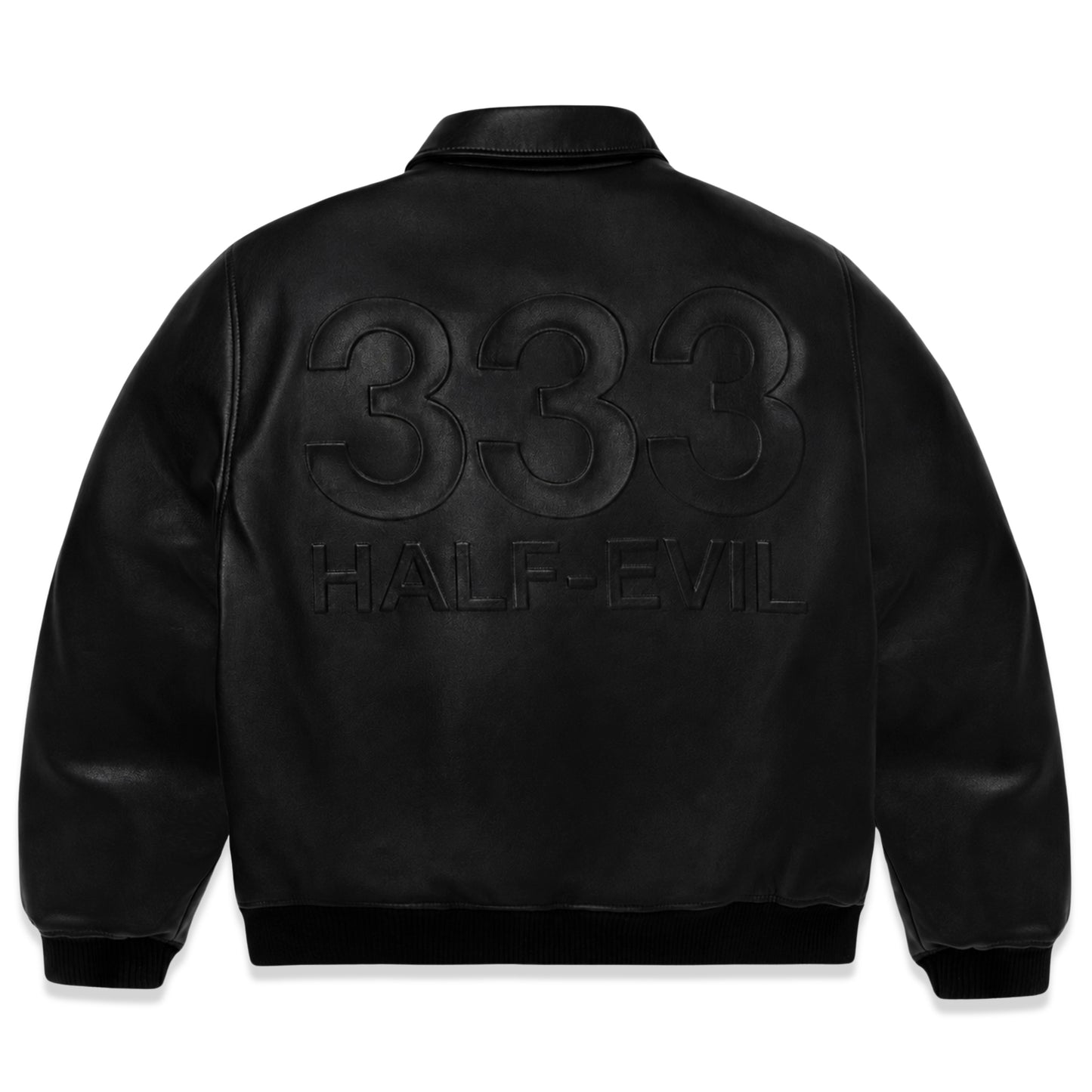 LEATHER LOGO JACKET