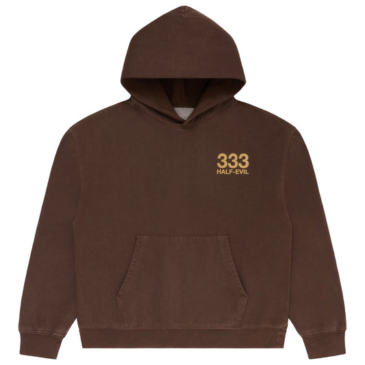 BROWN LOGO HOODIE