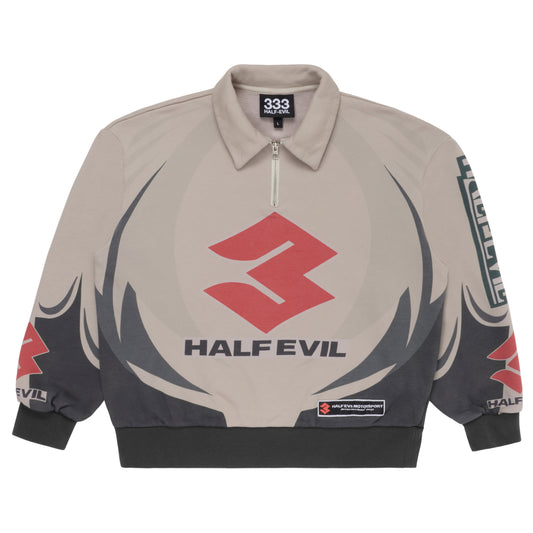 MOTO QUARTER ZIP SWEATER