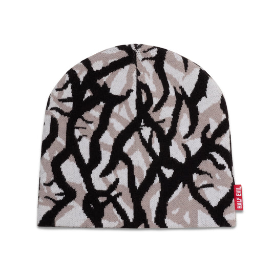 WHITE TRIBAL CAMO BEANIE