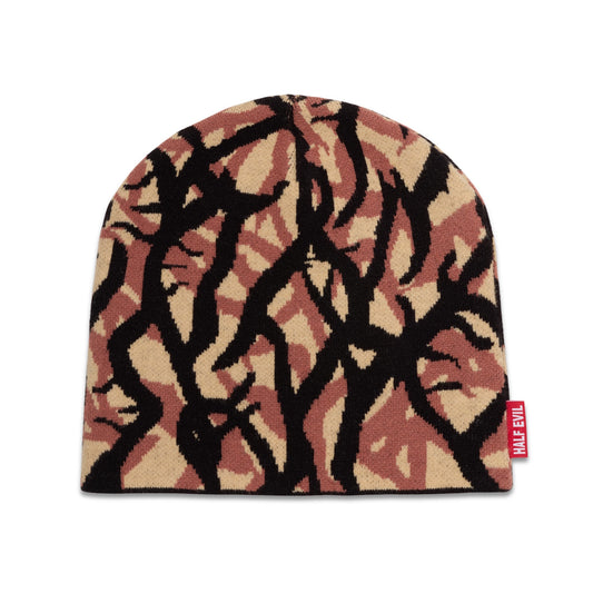 BROWN TRIBAL CAMO BEANIE
