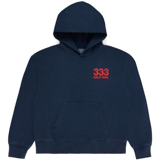 NAVY LOGO HOODIE