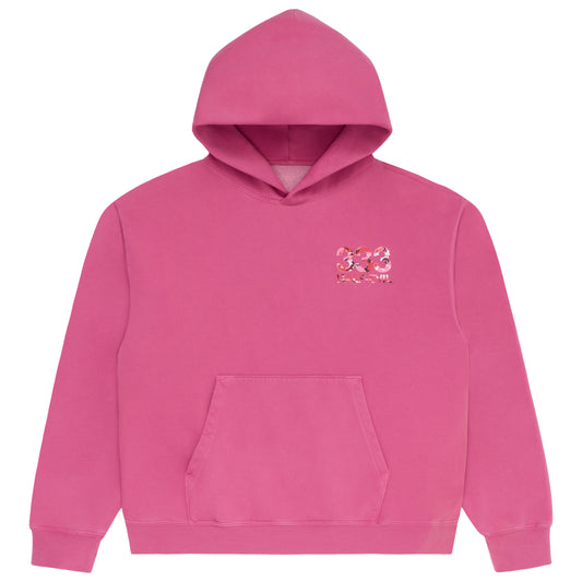 PINK CAMO LOGO HOODIE