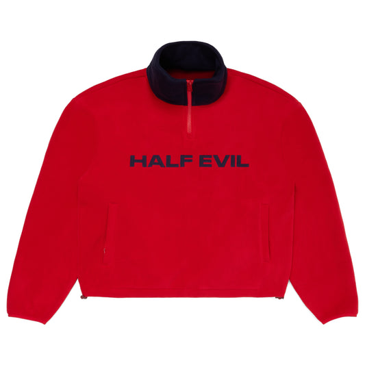 RED & NAVY HALF EVIL FLEECE