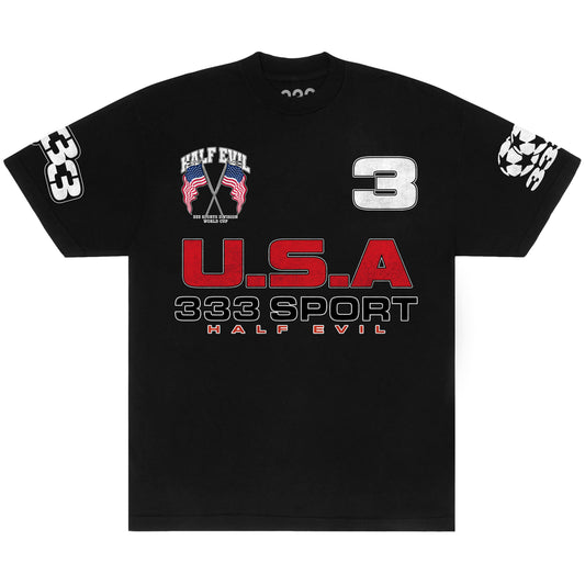 USA 333 WC BLACK TEE